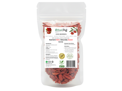 Natural Stuff Premium Dried Goji Berries -Naturally Sweet & Nutrient-Dense