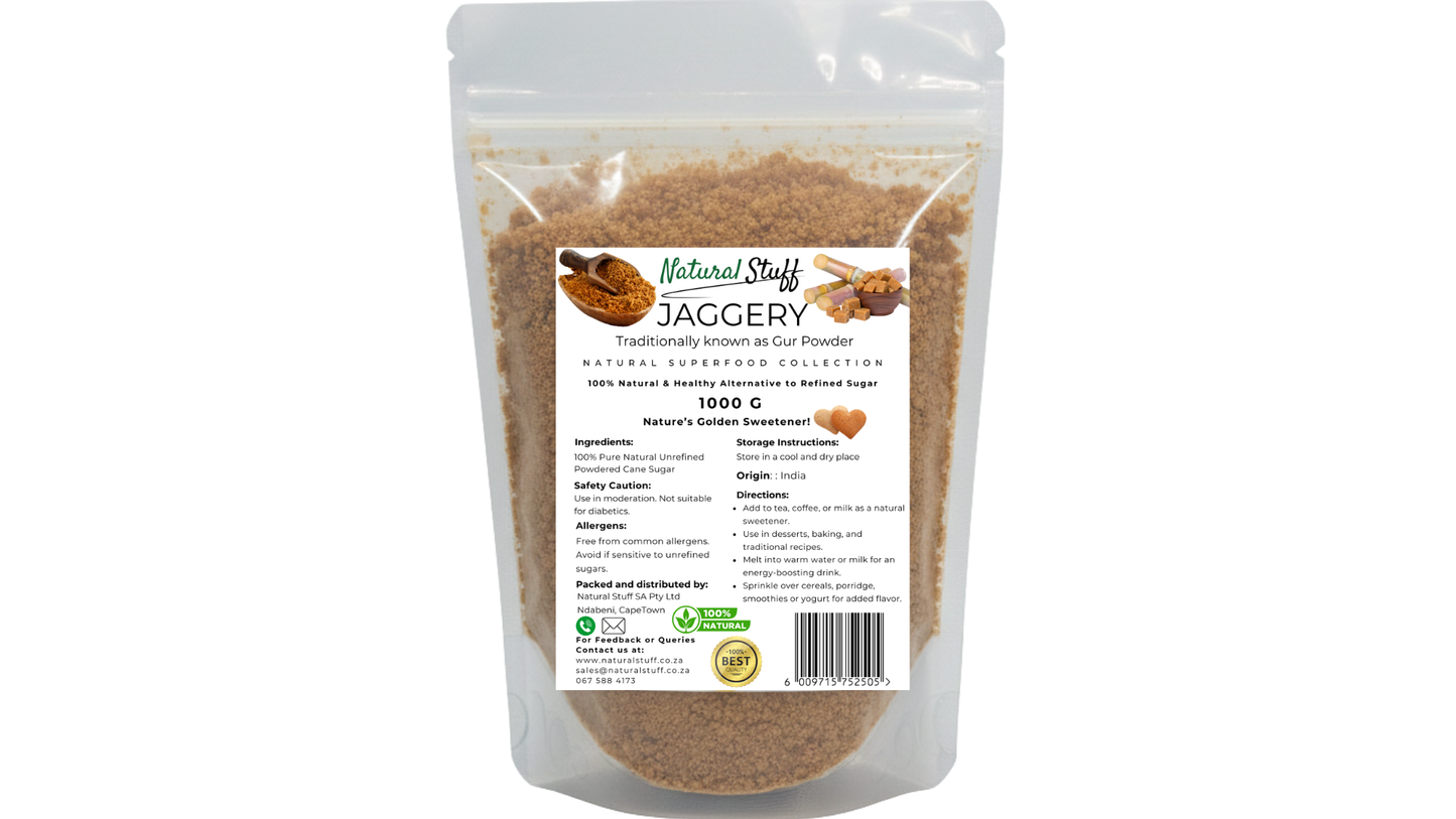 Natural Stuff Jaggery Powder - Pure, Unrefined Natural Sweetener