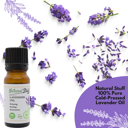 Natural Stuff Lavender Oil Calming Essential Oil for Sleep, Relaxation 10ml