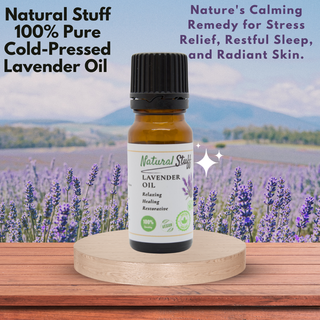 Natural Stuff Lavender Oil Calming Essential Oil for Sleep, Relaxation 10ml