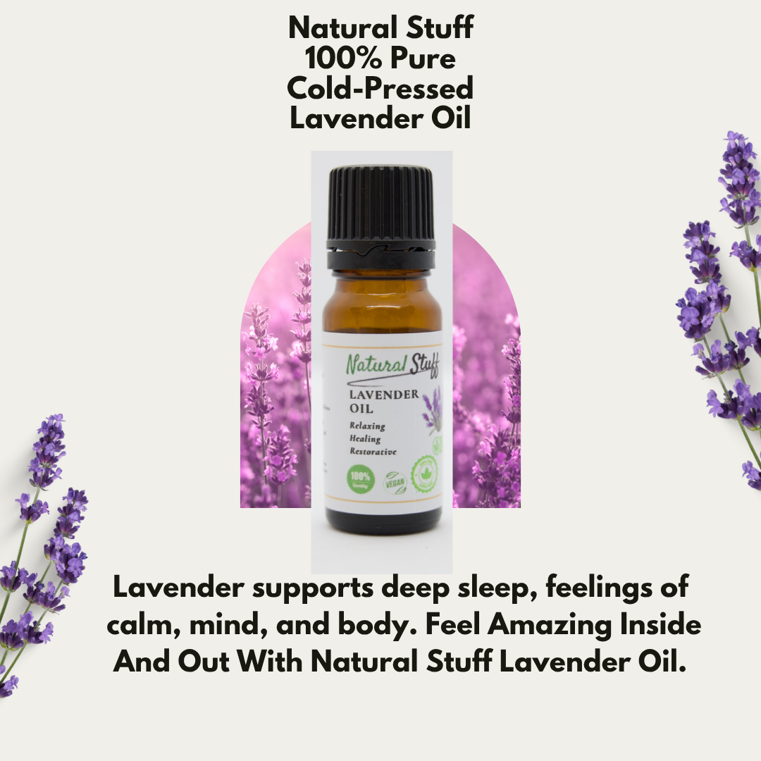 Natural Stuff Lavender Oil Calming Essential Oil for Sleep, Relaxation 10ml