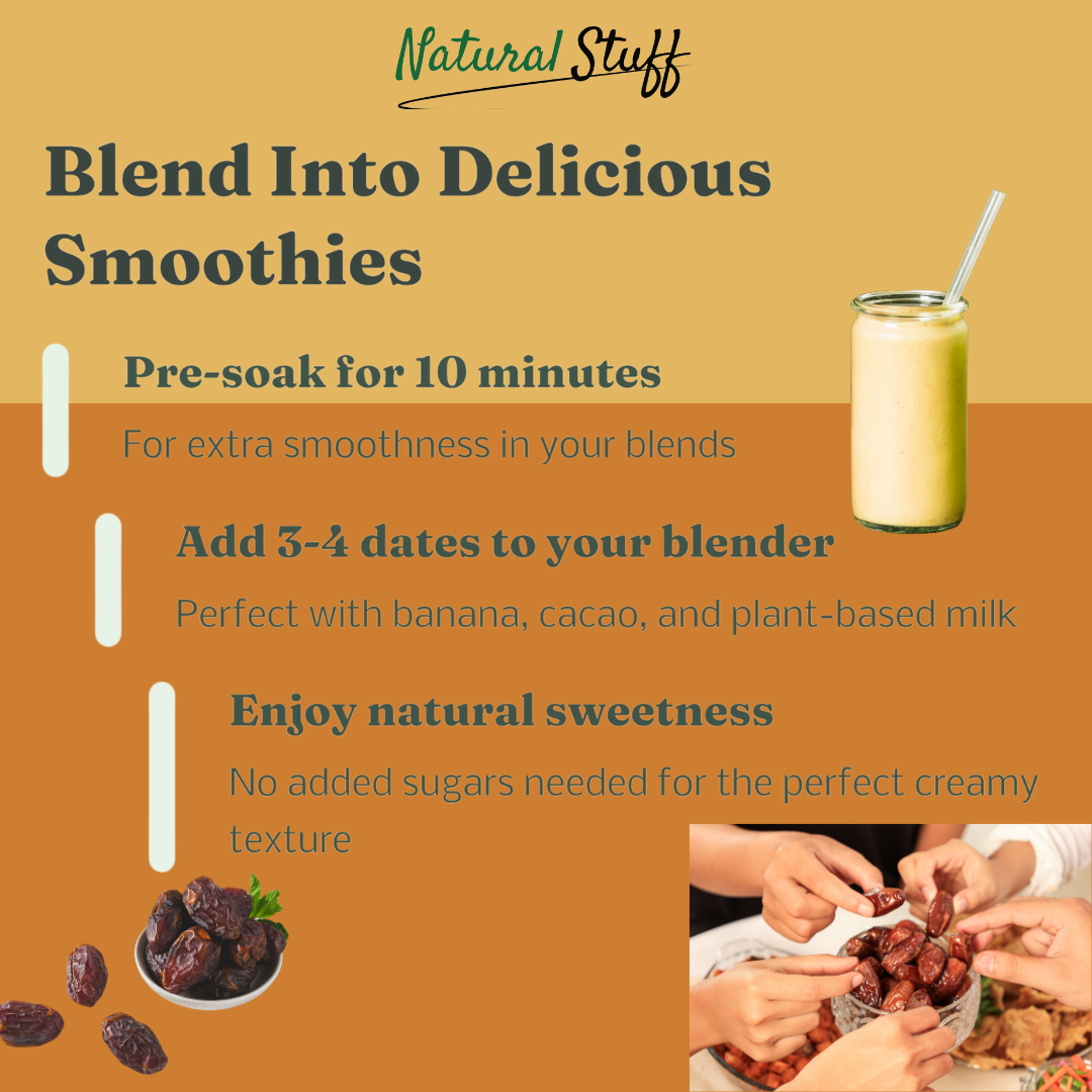 Natural Stuff Medjool Dates - Deliciously Soft & Nutrient-Rich 1kg