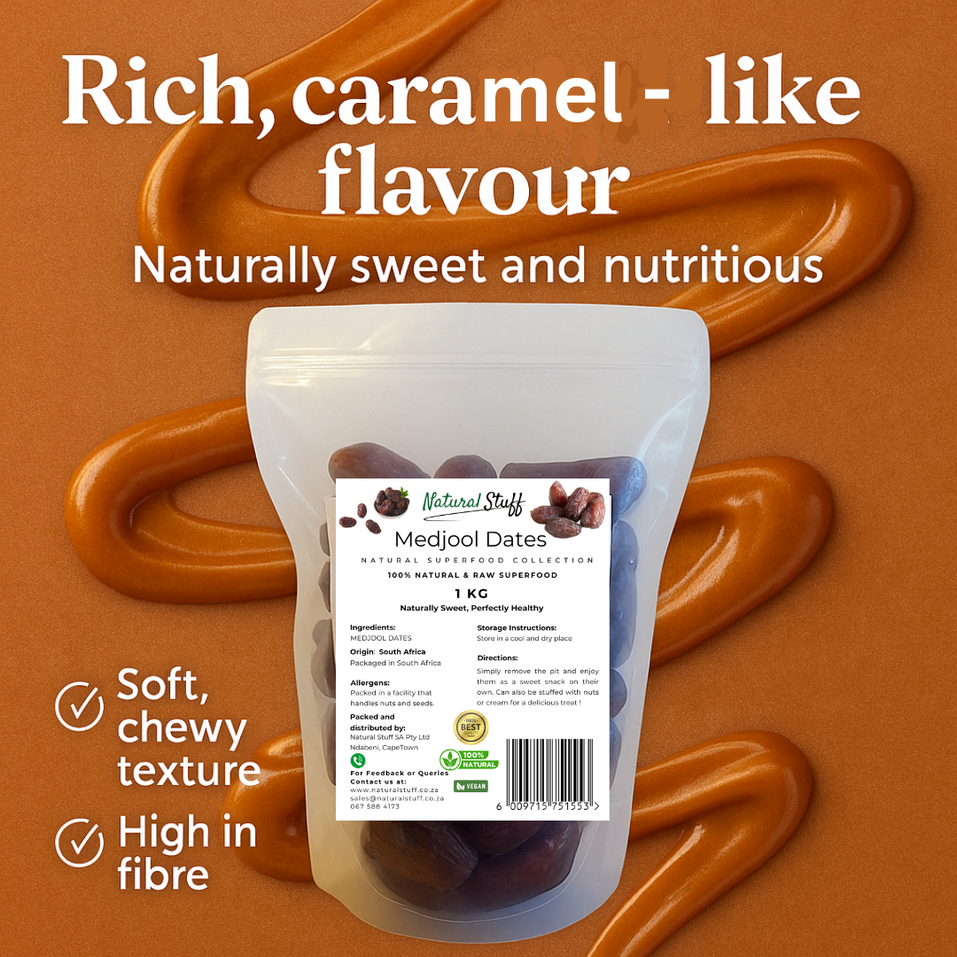 Natural Stuff Medjool Dates - Deliciously Soft & Nutrient-Rich 1kg