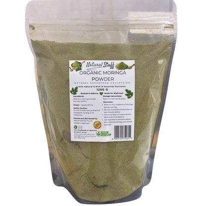 Natural Stuff Organic Moringa Powder - Energy, Vitality & Wellness Support