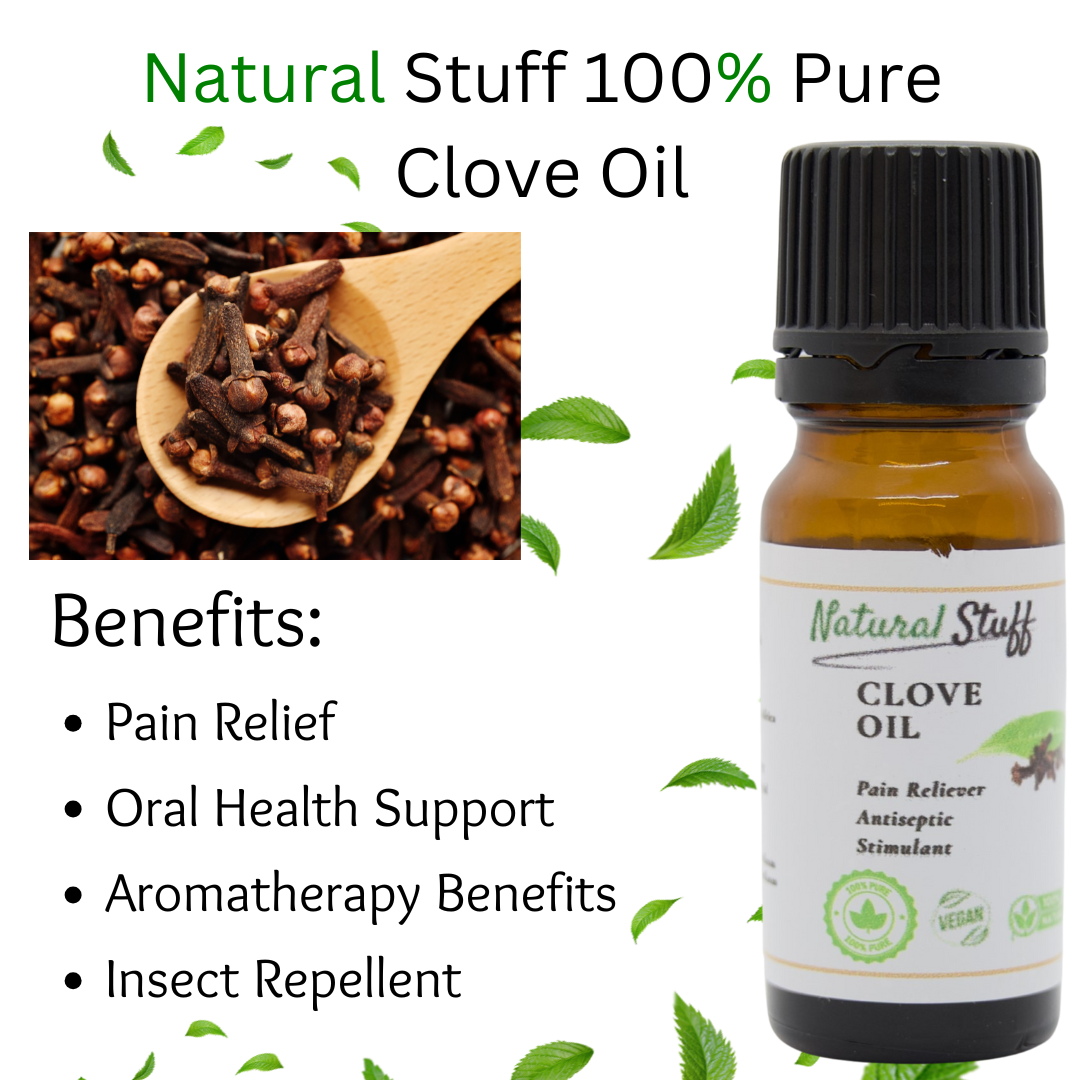 Natural Stuff Clove Oil - Pure, Therapeutic Grade 10ml