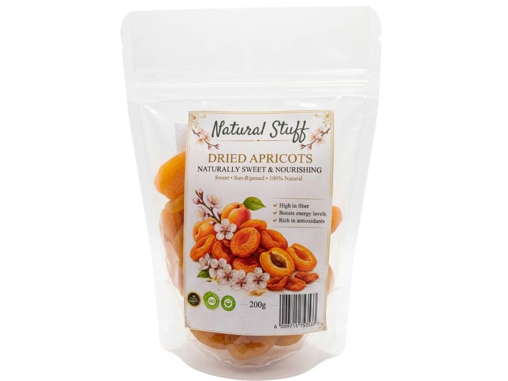 Natural Stuff Dried Apricot Slices- High energy, Heart-Friendly Snack