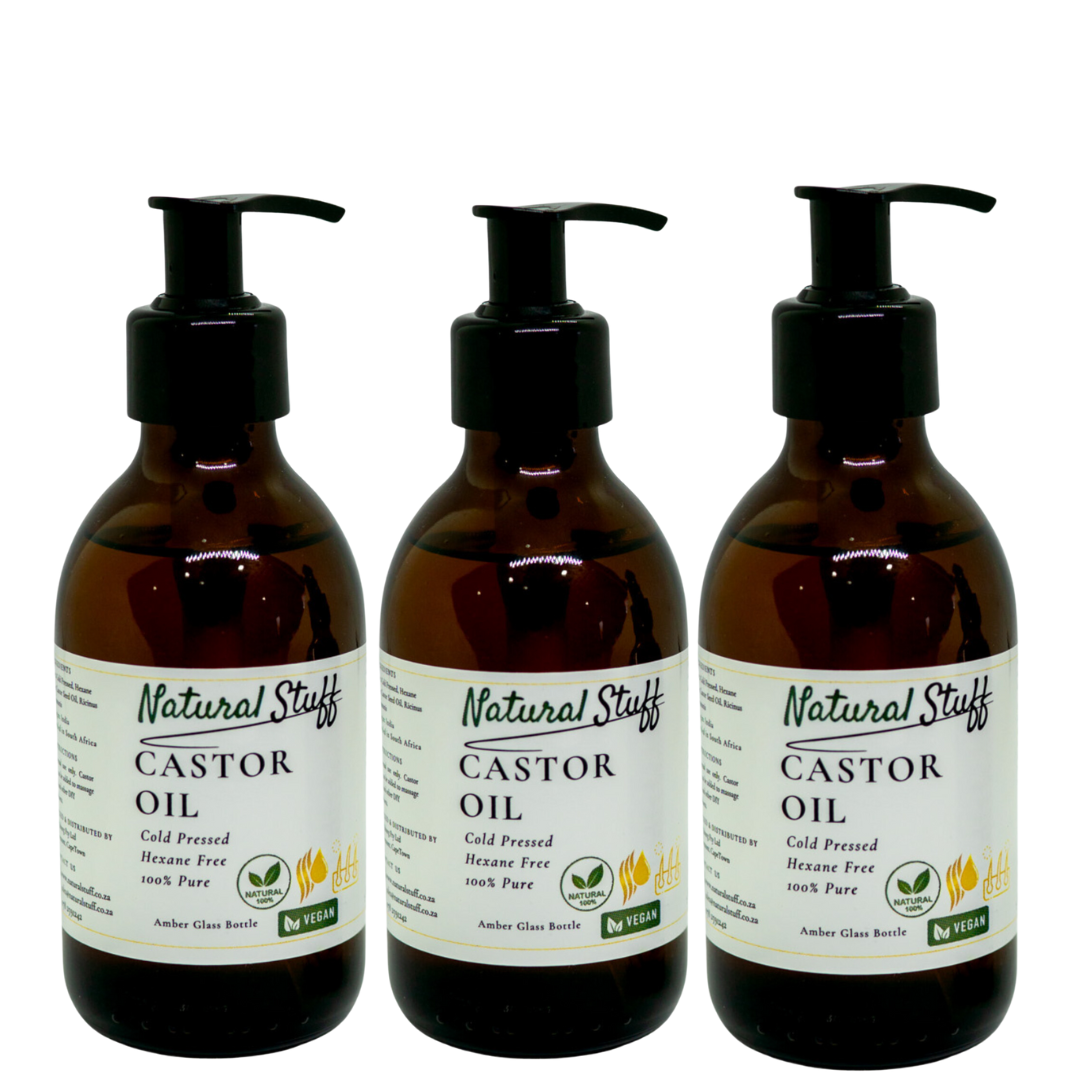 Natural Stuff Premium Castor Oil Cold-pressed Hexane Free 200ml