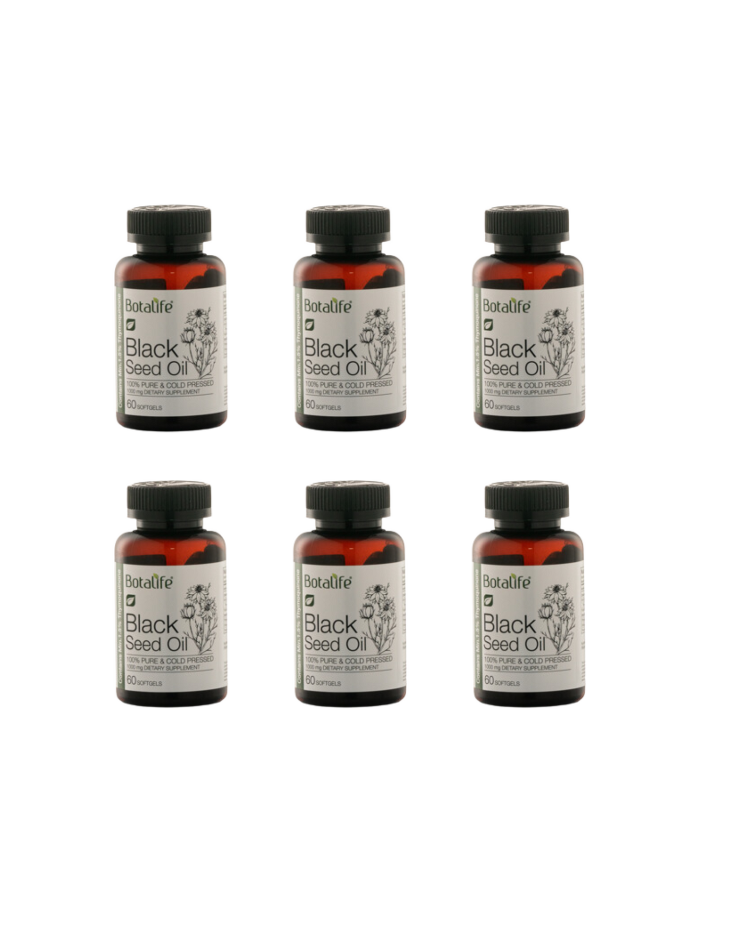 Botalife Premium Black Seed Oil 1000mg Capsules  -a minimum of 1.5% thymoquinone, delivering 3 times more potency than most other black seed oils.