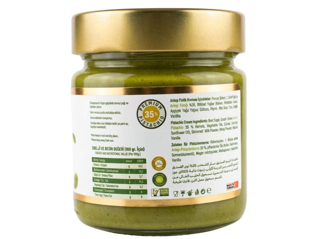 AKN Gusto Pistachio Cream Spread 200g – Premium Turkish