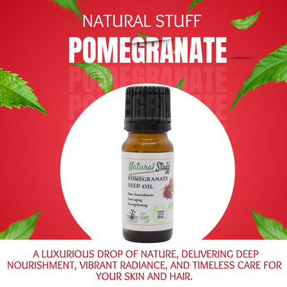 Natural Stuff Pomegranate Oil - Pure Cold Pressed for Hair, Skin & Nails
