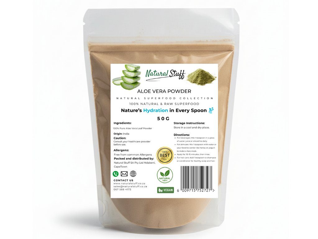 Natural Stuff Aloe Vera Powder - Immune support , Skin & Hair Revitalising