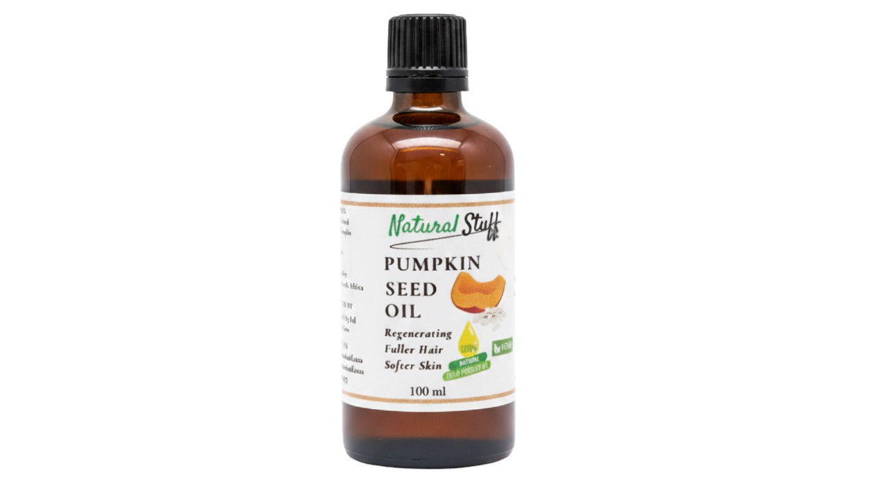 Natural Stuff 100% Pure Cold pressed Pumpkin Seed Oil Glass Bottle