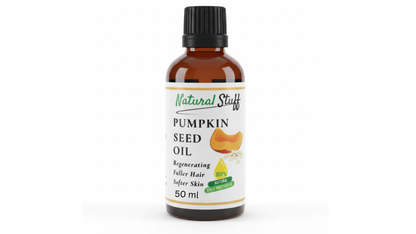 Natural Stuff 100% Pure Cold pressed Pumpkin Seed Oil Glass Bottle