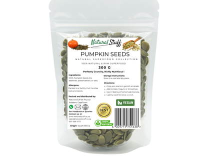 Natural Stuff Pumpkin Seeds  - Raw, Crunchy & Protein-Rich Snack