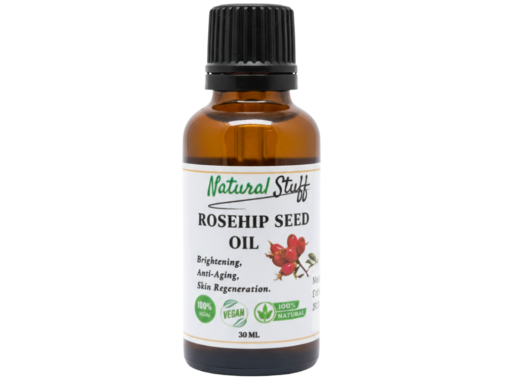 Natural Stuff Rosehip Seed Oil 100% Pure Cold Pressed for Face & Anti-Aging