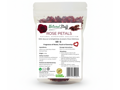 Natural Stuff Rose Petals - Fragrant Floral Touch for Beauty & Wellness