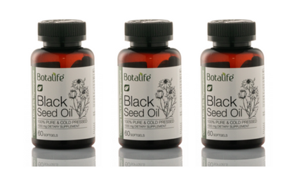 Botalife Premium Black Seed Oil 1000mg Capsules  -a minimum of 1.5% thymoquinone, delivering 3 times more potency than most other black seed oils.