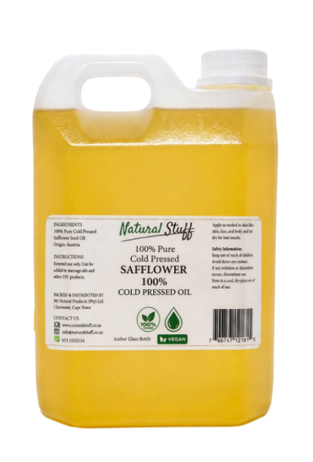 Natural Stuff Safflower Seed Oil Bulk – 100% Pure Cold-Pressed (1L–3L)