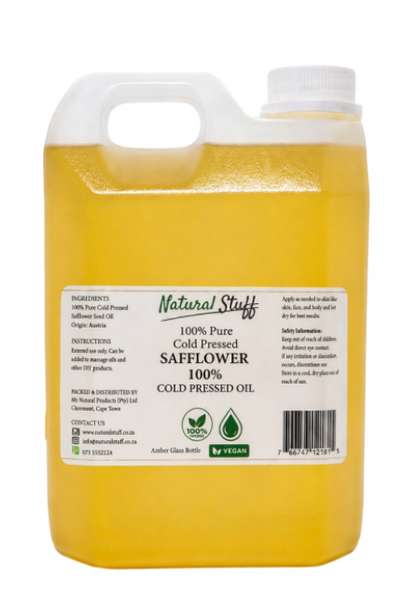 Natural Stuff Safflower Seed Oil Bulk – 100% Pure Cold-Pressed (1L–3L)