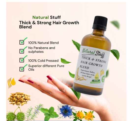 Natural Stuff Thick & Strong Growth Oil Blend -Boost Hair Strength & Volume