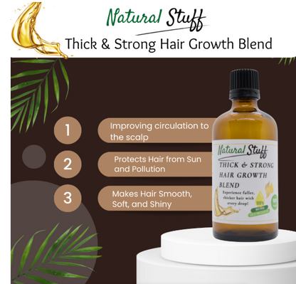 Natural Stuff Thick & Strong Growth Oil Blend -Boost Hair Strength & Volume
