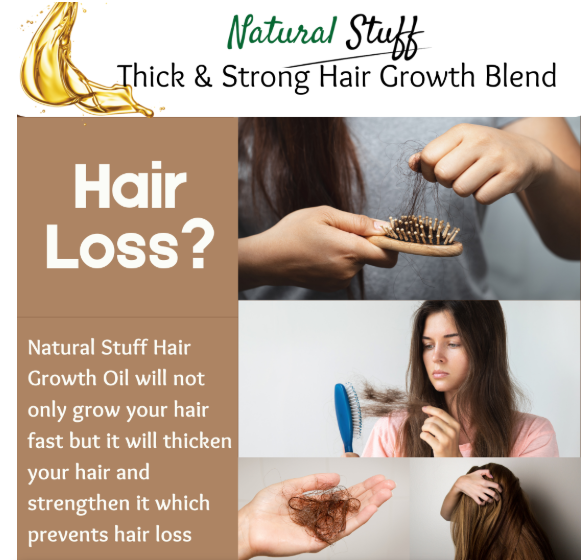 Natural Stuff Thick & Strong Growth Oil Blend -Boost Hair Strength & Volume
