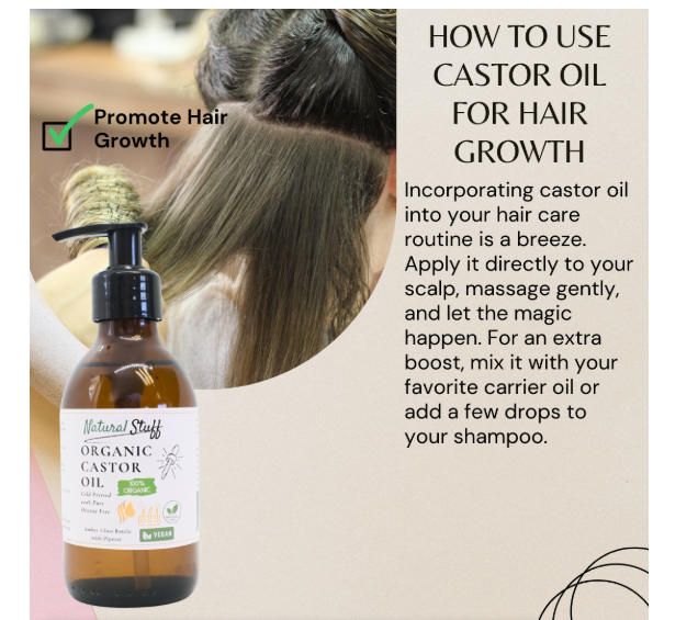 Natural Stuff Organic Castor Oil for Hair & Skin