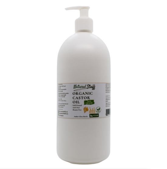 Natural Stuff 100% Pure Organic Cold Pressed Hexane Free Castor Oil 1000ml