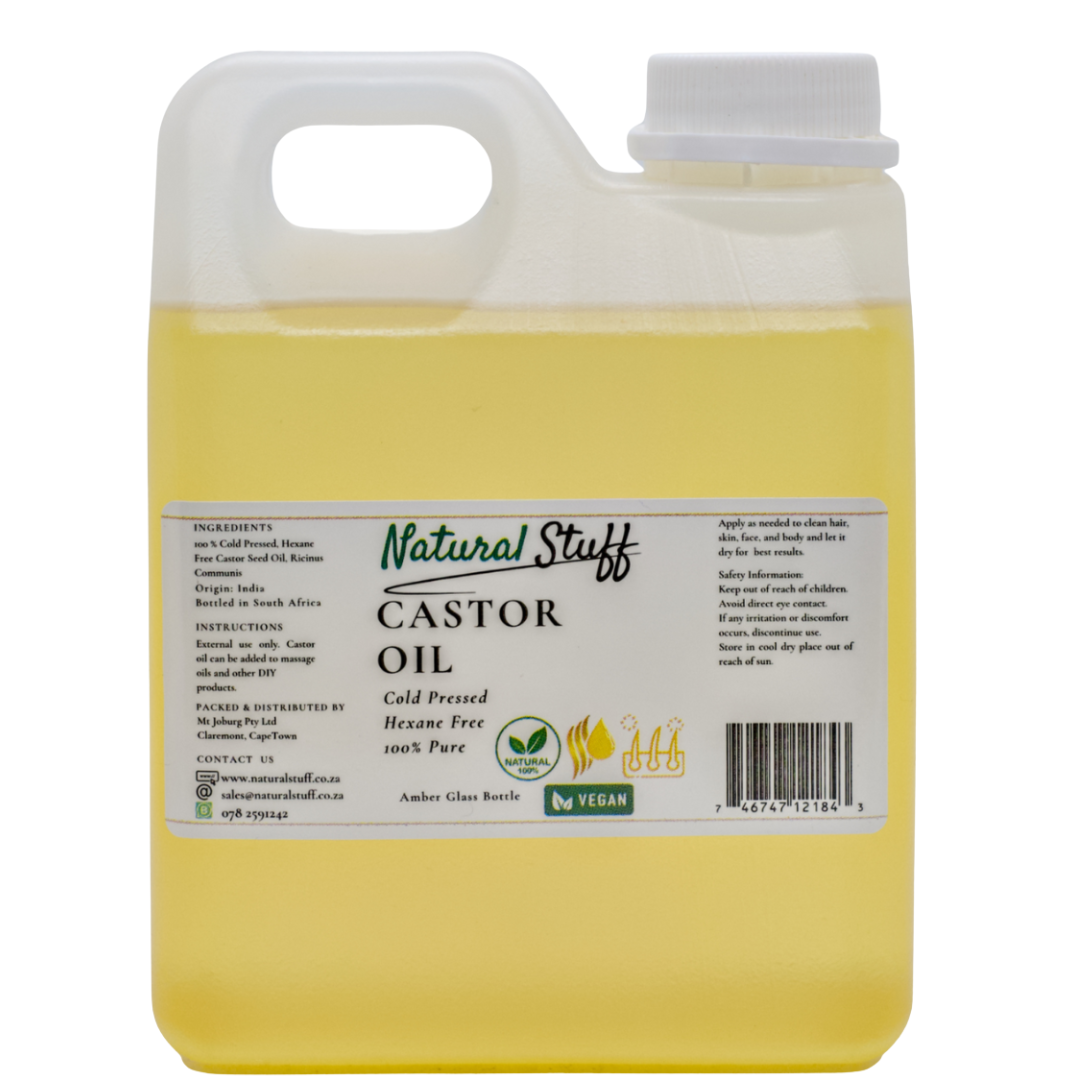 Natural Stuff 100% Pure Cold-pressed Hexane Free Premium Castor Oil - 1000 ml