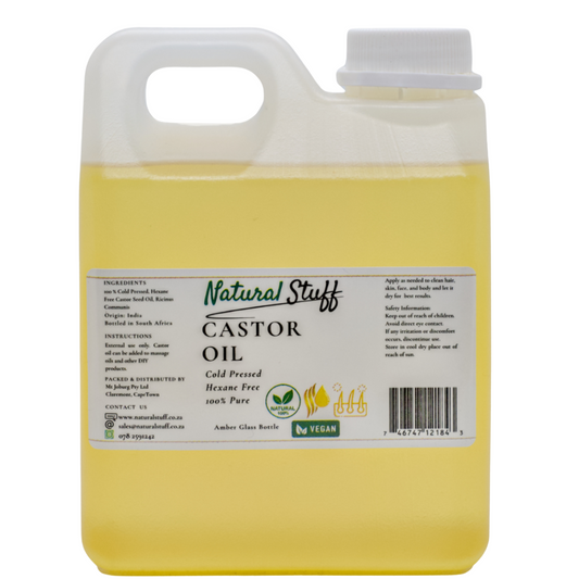 Natural Stuff 100% Pure Cold-pressed Hexane Free Premium Castor Oil - 1000 ml