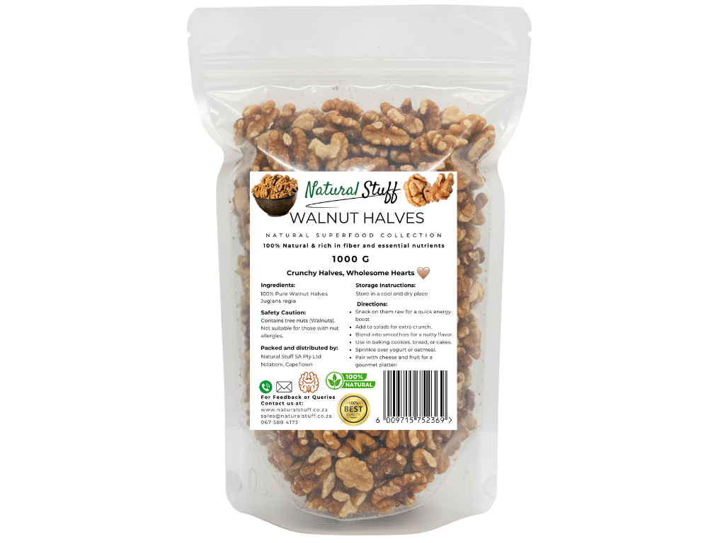 Natural Stuff Walnut Halves - Fresh, Crunchy & Nutritious