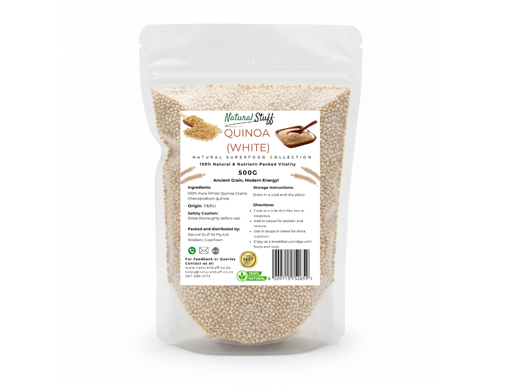 Natural Stuff Premium White Quinoa - High Protein Superfood Grain