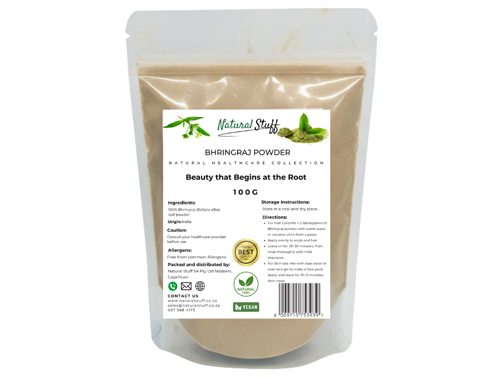 Natural Stuff Bhringraj Powder-Nourishes, Strengthens, Restores Hair