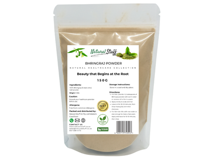 Natural Stuff Bhringraj Powder-Nourishes, Strengthens, Restores Hair