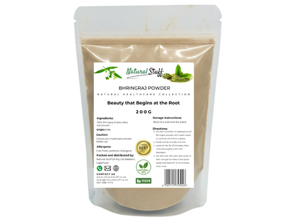 Natural Stuff Bhringraj Powder-Nourishes, Strengthens, Restores Hair