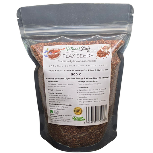 Natural Stuff Flax Seeds - Wholesome, Fresh & Nutrient-Rich Superfood