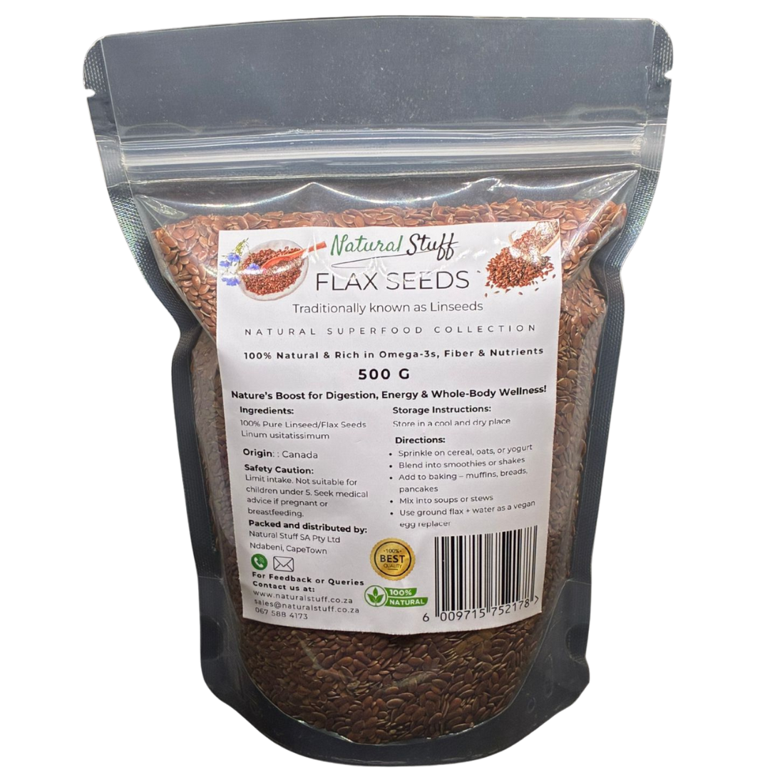 Natural Stuff Flax Seeds - Wholesome, Fresh & Nutrient-Rich Superfood