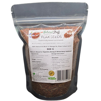 Natural Stuff Flax Seeds - Wholesome, Fresh & Nutrient-Rich Superfood