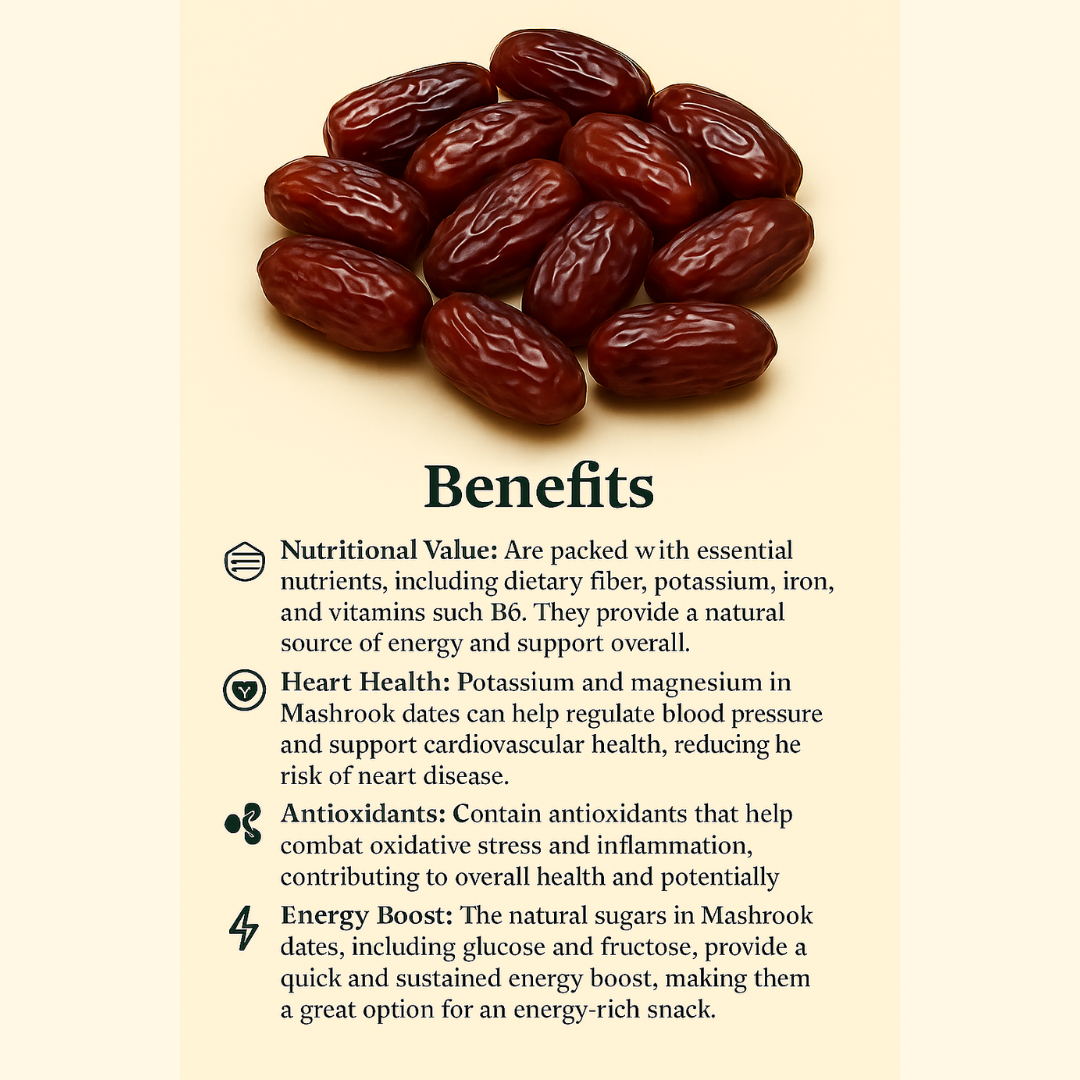 Natural Stuff Mashrook Dates - Soft, Sweet & Naturally Good 1kg