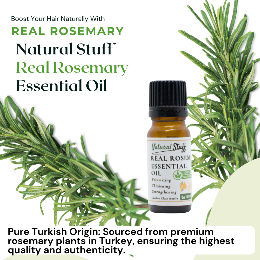 Natural Stuff 100% Real Rosemary Essential Oil 10ml - Smell the Difference