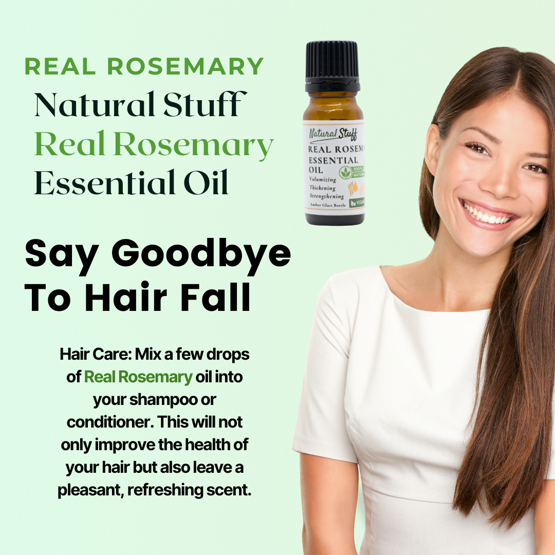 Natural Stuff 100% Real Rosemary Essential Oil 10ml - Smell the Difference