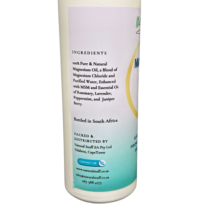Natural Stuff 100% Natural Magnesium Oil Spray. Refresh & Recharge!