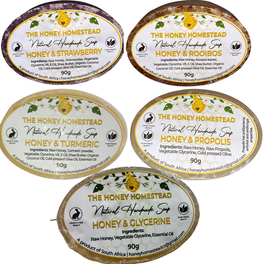The Honey Homestead Honey-Infused Soap Set of 5 - Natural & Nourishing