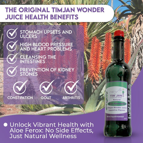 The Original TimJan Wonder Juice - Natural Herbal Tonic Alcohol Free 750ml
