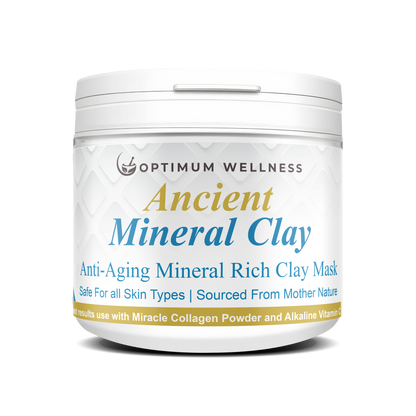 Optimum Wellness Ancient Mineral Clay Mask- This 250g powerhouse is made from ancient mineral clay sourced directly from Mother Nature, making it safe for all skin types.