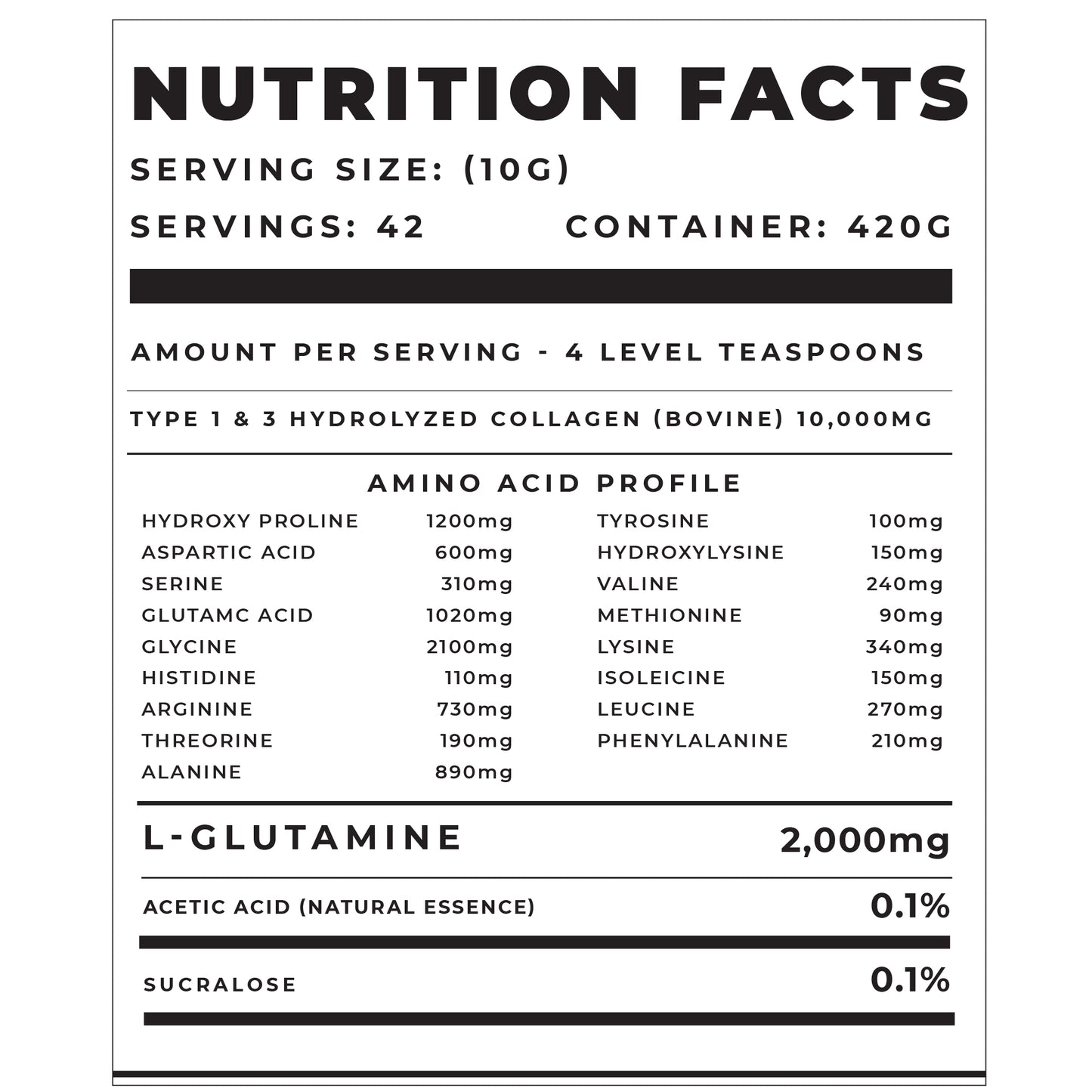 Optimum Gold Collagen 10,000mg with L-Glutamine 2,000mg 420g & MSM Perfect Combo