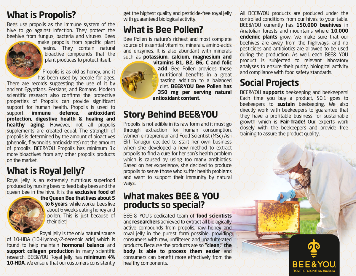 BEE&YOU 10% Pure Propolis Water Soluble Extract - High Potency - 30ml Zero Sugar - Zero Calorie - Natural Immune Support & Sore Throat Relief Antioxidants, Keto, Paleo, Gluten-Free