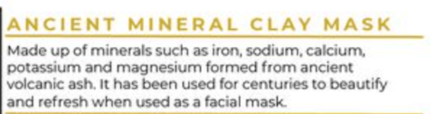Optimum Wellness Ancient Mineral Clay Mask- This 250g powerhouse is made from ancient mineral clay sourced directly from Mother Nature, making it safe for all skin types.