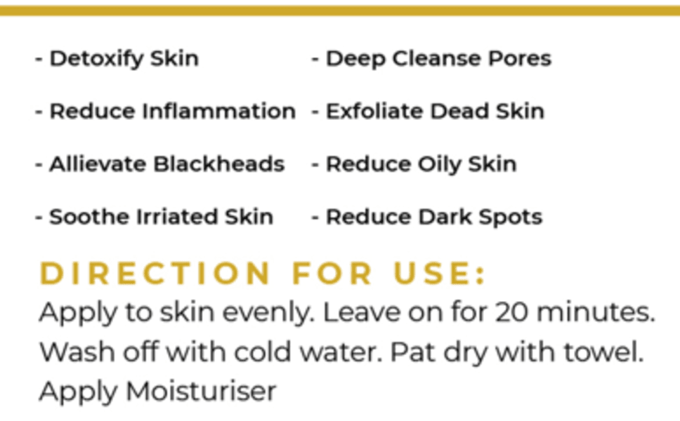 Optimum Wellness Ancient Mineral Clay Mask- This 250g powerhouse is made from ancient mineral clay sourced directly from Mother Nature, making it safe for all skin types.