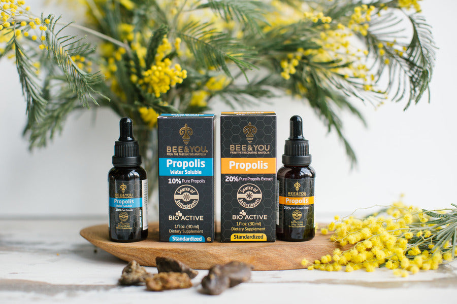 BEE&YOU 10% Pure Propolis Water Soluble Extract - High Potency - 30ml Zero Sugar - Zero Calorie - Natural Immune Support & Sore Throat Relief Antioxidants, Keto, Paleo, Gluten-Free